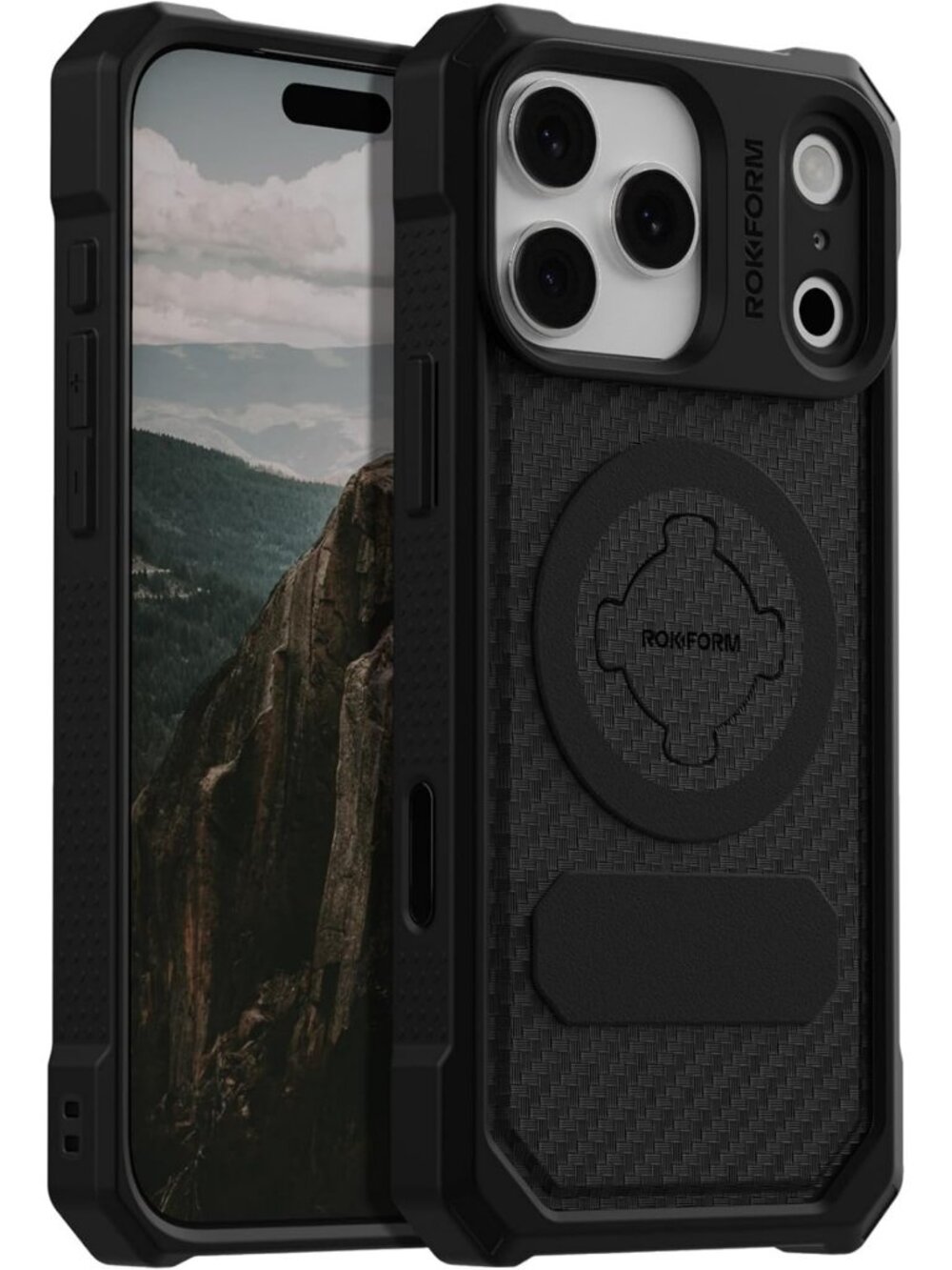 Rokform Rugged Case for iPhone 17 Pro Max, Magnetic + RokLock (Black)